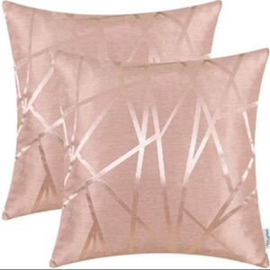 CaliTime Abstract lines Throw Pillow Cases Home Decor Modern Shining & flat Set